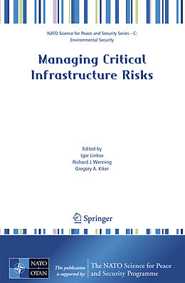 Couverture cartonnée Managing Critical Infrastructure Risks de Igor Linkov
