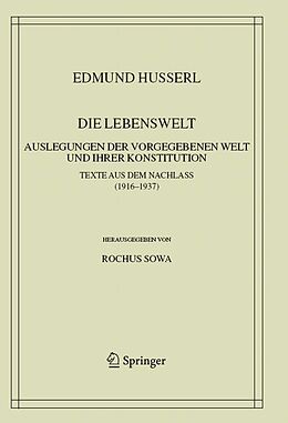 E-Book (pdf) Die Lebenswelt von Edmund Husserl