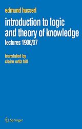 eBook (pdf) Introduction to Logic and Theory of Knowledge de Edmund Husserl