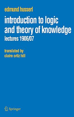 eBook (pdf) Introduction to Logic and Theory of Knowledge de Edmund Husserl