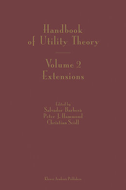 Livre Relié Handbook of Utility Theory de 