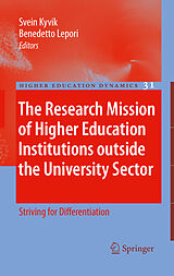 E-Book (pdf) The Research Mission of Higher Education Institutions outside the University Sector von 