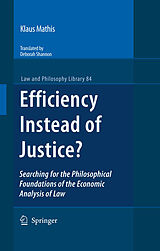 eBook (pdf) Efficiency Instead of Justice? de Klaus Mathis