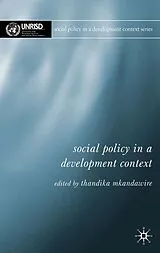 Kartonierter Einband Social Policy in a Development Context von P. Thandika Mkandawire