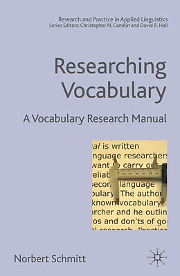 Livre Relié Researching Vocabulary de N. Schmitt