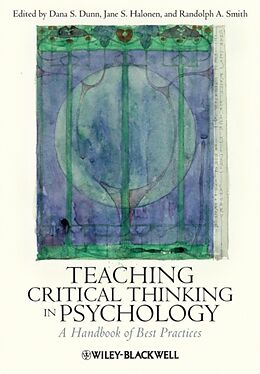 Couverture cartonnée Teaching Critical Thinking in Psychology de Dana S. (Moravian College) Halonen, Jane S. Dunn