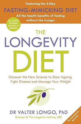 Couverture cartonnée The Longevity Diet de Valter Longo