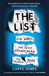 Couverture cartonnée The List de Jones Carys