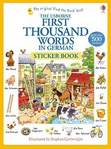 Couverture cartonnée First Thousand Words in German Sticker Book de Amery Heather