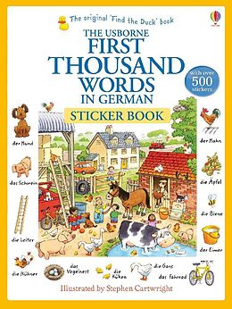 Couverture cartonnée First Thousand Words in German Sticker Book de Amery Heather