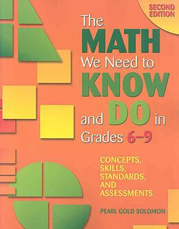 Couverture cartonnée The Math We Need to Know and Do in Grades 6-9 de Pearl Gold Solomon