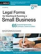 Couverture cartonnée Legal Forms for Starting & Running a Small Business de Editors of Nolo