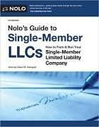 Couverture cartonnée Nolo's Guide to Single-Member Llcs de David M Steingold