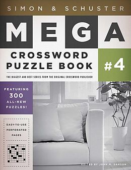 Couverture cartonnée Simon & Schuster Mega Crossword Puzzle Book #4 de John M. Samson