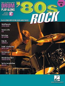 Kartonierter Einband '80s Rock Drum Play-Along Volume 8 Book/Online Audio [With CD] von Not Available (NA)
