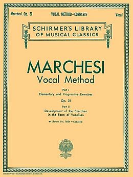 Mathilde C. Marchesi Notenblätter Vocal Method op.31 vol.1-2