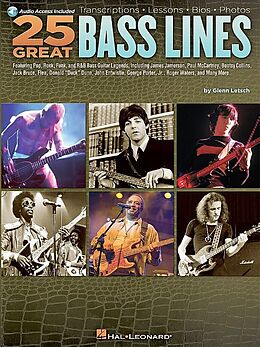 Kartonierter Einband 25 Great Bass Lines von Glenn Letsch