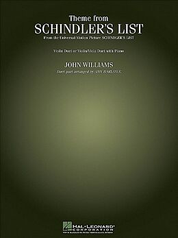 John *1932 Williams Notenblätter Theme from Schindlers List