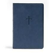 Couverture en cuir CSB Everyday Study Bible, Navy Cross Leathertouch de Csb Bibles By Holman