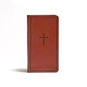 Couverture en cuir CSB Single-Column Pocket New Testament, Brown Leathertouch de Csb Bibles By Holman