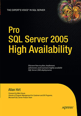 Couverture cartonnée Pro SQL Server 2005 High Availability de Allan Hirt