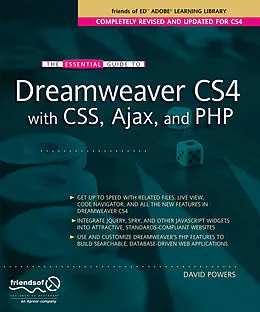 E-Book (pdf) The Essential Guide to Dreamweaver CS4 with CSS, Ajax, and PHP von David Powers