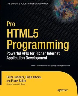 E-Book (pdf) Pro HTML5 Programming von Peter Lubbers, Brian Albers, Frank Salim