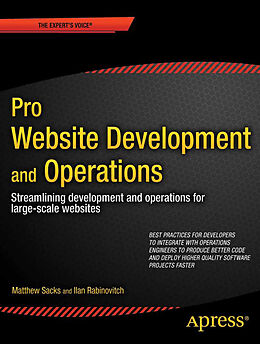 Kartonierter Einband Pro Website Development and Operations von Matthew Sacks