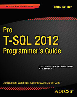 Couverture cartonnée Pro T-SQL 2012 Programmer's Guide de Michael Coles, Scott Shaw, Jay Natarajan