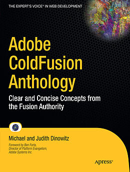 Couverture cartonnée Adobe ColdFusion Anthology de Michael Dinowitz, Judith Dinowitz