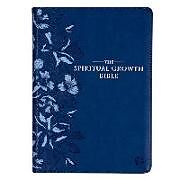 Livre Relié Navy Blue Faux Leather Spiritual Growth Bible de 