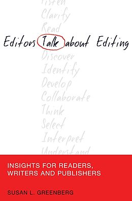 Fester Einband Editors Talk about Editing von Susan L. Greenberg