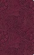 Couverture en cuir ESV Large Print Value Thinline Bible (Trutone, Raspberry, Floral Design) de 