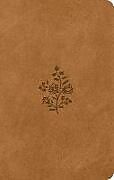 Couverture en cuir ESV Premium Gift Bible (Trutone, Nubuck Caramel, Wildflower Design) de 