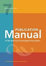 Kartonierter Einband Publication Manual (OFFICIAL) von American Psychological Association