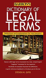 eBook (epub) Dictionary of Legal Terms de Steven H. Gifis