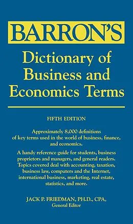 E-Book (epub) Dictionary of Business and Economic Terms von Jack P. Friedman