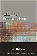 E-Book (epub) Adorno's Poetics of Form von Josh Robinson