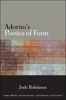 E-Book (epub) Adorno's Poetics of Form von Josh Robinson