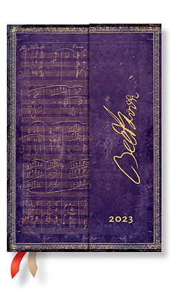 Jahresagenda geb 2023 Beethoven, Violinsonate Nr. 10 Faszinierende Handschriften Mini 12M. Horizontal von 