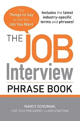 E-Book (epub) The Job Interview Phrase Book von Nancy Schuman