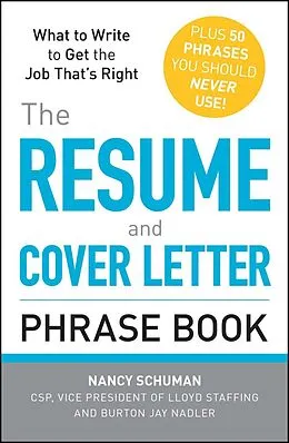 E-Book (epub) The Resume and Cover Letter Phrase Book von Nancy Schuman