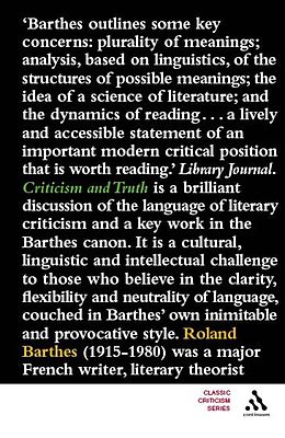 eBook (pdf) Criticism and Truth de Roland Barthes