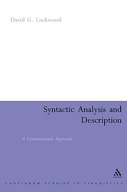 E-Book (pdf) Syntactic Analysis and Description von David Lockwood