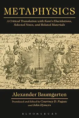 E-Book (epub) Metaphysics von Alexander Gottlieb Baumgarten
