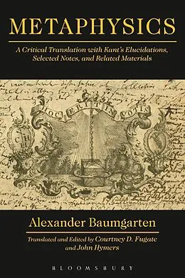 E-Book (pdf) Metaphysics von Alexander Gottlieb Baumgarten