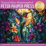 Stained Glass Hummingbird 1000-Piece Jigsaw Puzzle (Gold Foil Highlights) Spiel