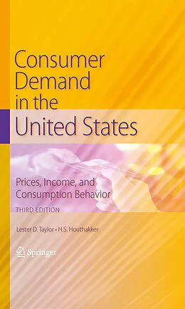 E-Book (pdf) Consumer Demand in the United States von Lester D. Taylor, H. S. Houthakker