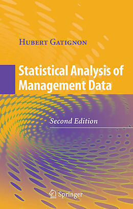 Livre Relié Statistical Analysis of Management Data de Hubert Gatignon