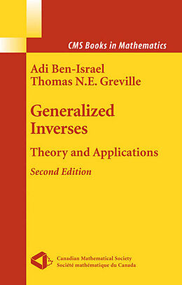 Kartonierter Einband Generalized Inverses von Thomas N. E. Greville, Adi Ben-Israel